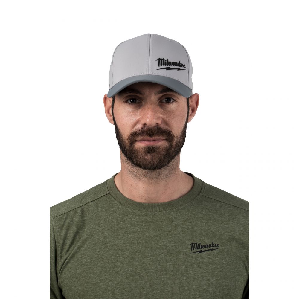 Performance Baseball Kappe grau Größe S/M mit UV-Schutz BCPGR-S/M